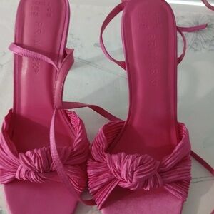 Primark Hot Pink Knotted Strap Heels